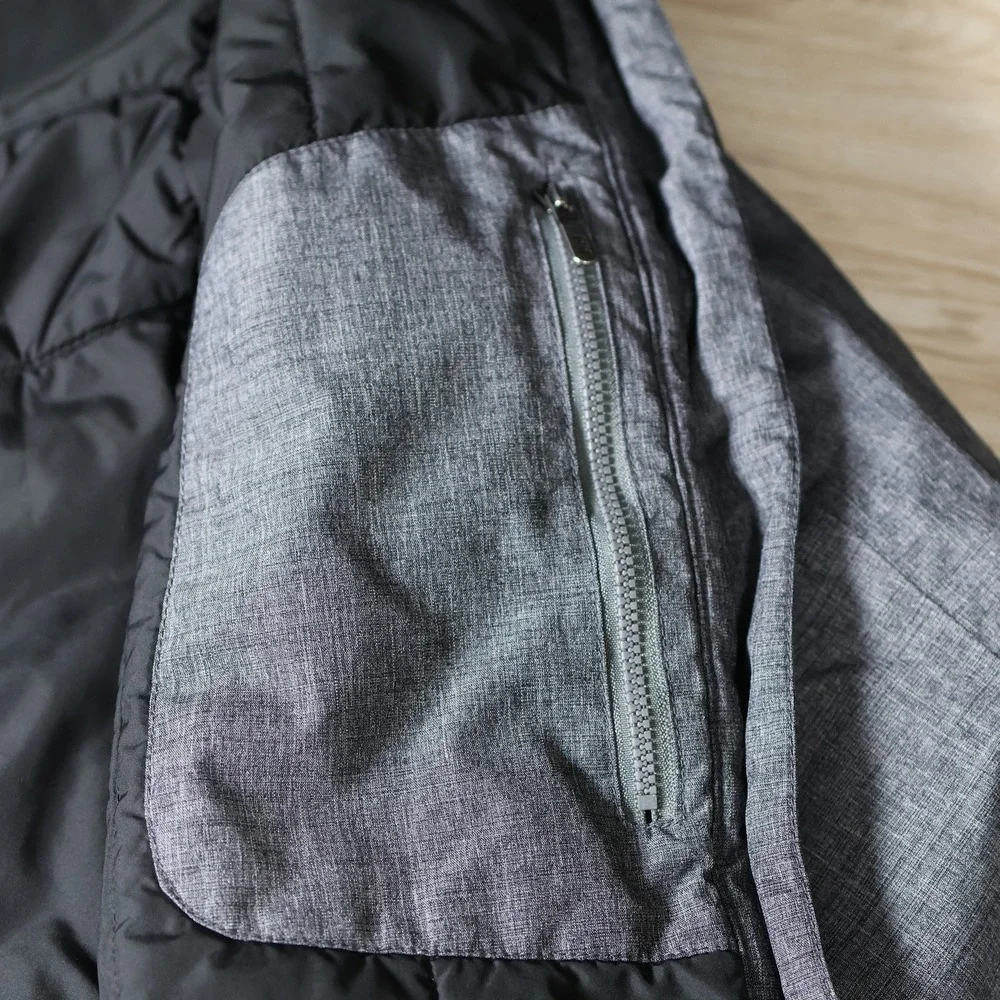 Helly Hansen Jacket Womens Small Gray Parka Insulated Lined Pockets Winter Snow